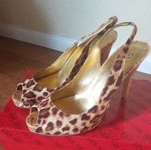 Guess Leopard Print Heels